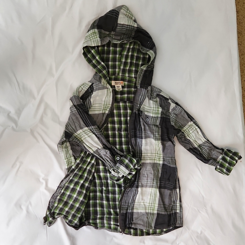 Jr's LG (10-12) Gray and Green Jacket